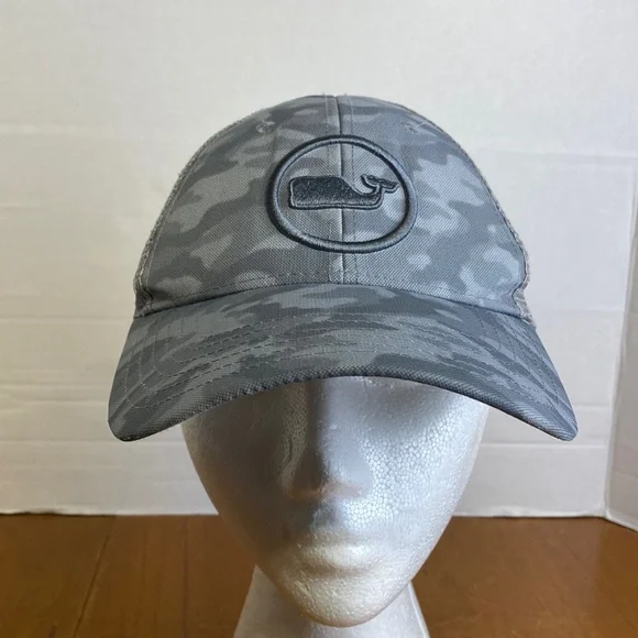 Vineyard Vines Accessories High Profile Flat Brim Camo Trucker